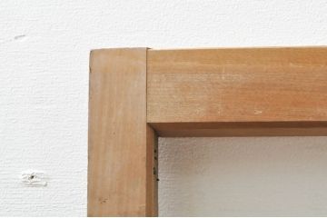アンティーク建具　かわいらしい波千鳥の透かし彫り入り欄間2枚セット(明り取り、明かり取り)(R-076357)