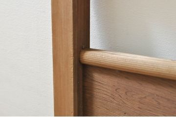 アンティーク建具　かわいらしい波千鳥の透かし彫り入り欄間2枚セット(明り取り、明かり取り)(R-076357)