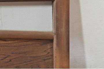 アンティーク建具　かわいらしい波千鳥の透かし彫り入り欄間2枚セット(明り取り、明かり取り)(R-076358)