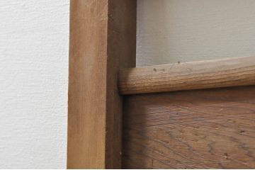 アンティーク建具　かわいらしい波千鳥の透かし彫り入り欄間2枚セット(明り取り、明かり取り)(R-076358)