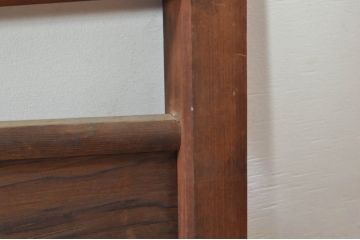アンティーク建具　かわいらしい波千鳥の透かし彫り入り欄間2枚セット(明り取り、明かり取り)(R-076358)