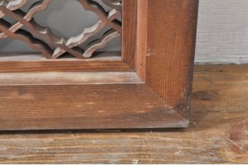 アンティーク建具　片面ガラス　華やかな空間を演出する組子欄間1枚(明り取り、明かり取り)(R-076360)