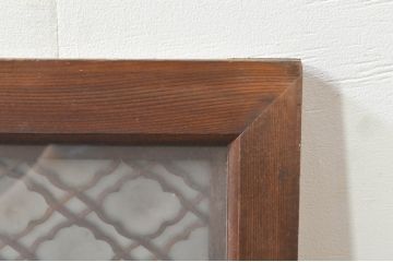 アンティーク建具　片面ガラス　華やかな空間を演出する組子欄間1枚(明り取り、明かり取り)(R-076360)