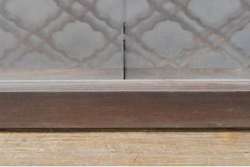 アンティーク建具　片面ガラス　華やかな空間を演出する組子欄間1枚(明り取り、明かり取り)(R-076360)
