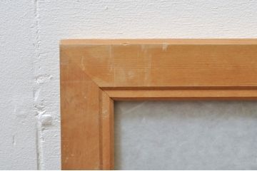 ビンテージ建具　凝ったデザインが魅力的な障子付き組子欄間1枚(明かり取り、明り取り、ヴィンテージ)(R-076361)