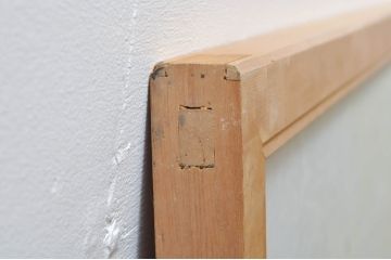 ビンテージ建具　凝ったデザインが魅力的な障子付き組子欄間1枚(明かり取り、明り取り、ヴィンテージ)(R-076361)