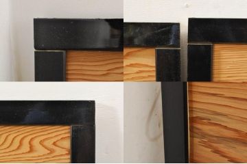 ビンテージ建具　杉(スギ)材　躍動感ある龍(竜)が見事な両面彫刻欄間2枚セット(明かり取り、明り取り、ヴィンテージ)(R-076362)