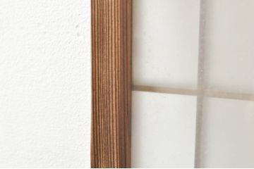 アンティーク建具　シンプルな佇まいが落ち着きのある空間を演出する格子入り書院戸4枚セット(窓、引き戸、ガラス戸)(R-076364)