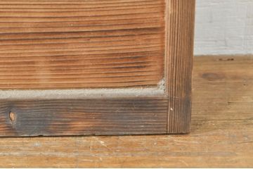アンティーク建具　シンプルな佇まいが落ち着きのある空間を演出する格子入り書院戸4枚セット(窓、引き戸、ガラス戸)(R-076364)
