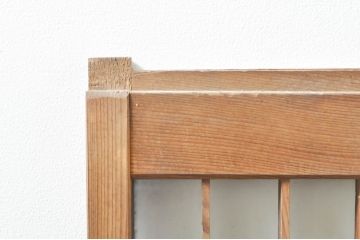 アンティーク建具　シンプルな佇まいが落ち着きのある空間を演出する格子入り書院戸4枚セット(窓、引き戸、ガラス戸)(R-076364)