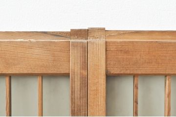 アンティーク建具　シンプルな佇まいが落ち着きのある空間を演出する格子入り書院戸4枚セット(窓、引き戸、ガラス戸)(R-076364)