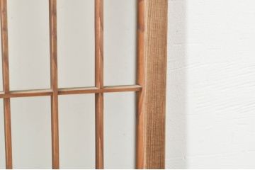 アンティーク建具　シンプルな佇まいが落ち着きのある空間を演出する格子入り書院戸4枚セット(窓、引き戸、ガラス戸)(R-076364)