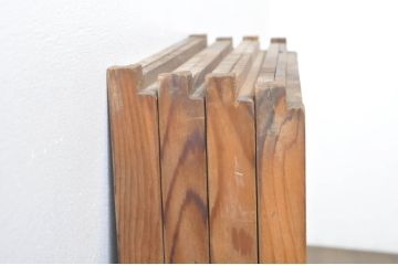 アンティーク建具　シンプルな佇まいが落ち着きのある空間を演出する格子入り書院戸4枚セット(窓、引き戸、ガラス戸)(R-076364)