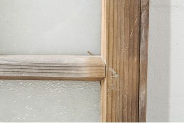 アンティーク建具　大正ロマン　ノスタルジックな雰囲気溢れるガラス窓2枚セット(引き戸、ガラス戸)(R-076365)