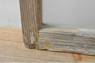 アンティーク建具　大正ロマン　ノスタルジックな雰囲気溢れるガラス窓2枚セット(引き戸、ガラス戸)(R-076365)