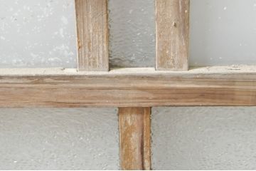 アンティーク建具　大正ロマン　ノスタルジックな雰囲気溢れるガラス窓2枚セット(引き戸、ガラス戸)(R-076365)