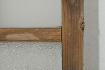 アンティーク建具　大正ロマン　ノスタルジックな雰囲気溢れるガラス窓2枚セット(引き戸、ガラス戸)(R-076365)