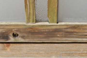 アンティーク建具　大正ロマン　ノスタルジックな雰囲気溢れるガラス窓2枚セット(引き戸、ガラス戸)(R-076365)