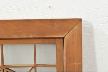 アンティーク建具　片面ガラス　上質な和の空間を演出する組子入りガラス戸2枚セット(ガラス窓、引き戸)(R-076366)