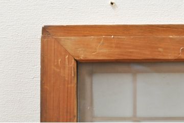 アンティーク建具　片面ガラス　上質な和の空間を演出する組子入りガラス戸2枚セット(ガラス窓、引き戸)(R-076366)