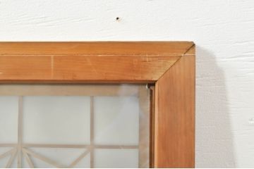 アンティーク建具　片面ガラス　上質な和の空間を演出する組子入りガラス戸2枚セット(ガラス窓、引き戸)(R-076366)