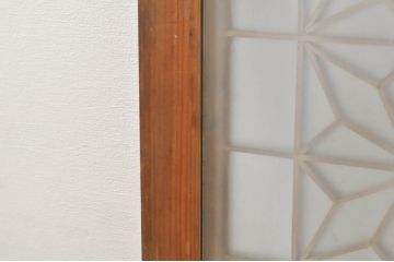 アンティーク建具　片面ガラス　上質な和の空間を演出する組子入りガラス戸2枚セット(ガラス窓、引き戸)(R-076366)
