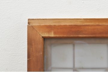 アンティーク建具　片面ガラス　上質な和の空間を演出する組子入りガラス戸2枚セット(ガラス窓、引き戸)(R-076367)