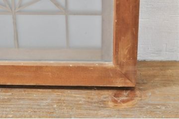 アンティーク建具　片面ガラス　上質な和の空間を演出する組子入りガラス戸2枚セット(ガラス窓、引き戸)(R-076367)