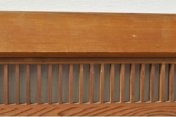 ビンテージ建具 松竹梅 和の空間を演出する彫刻入り組子欄間2枚セット(明り取り、明かり取り、彫刻欄間、ランマ、ヴィンテージ)(R-076368)