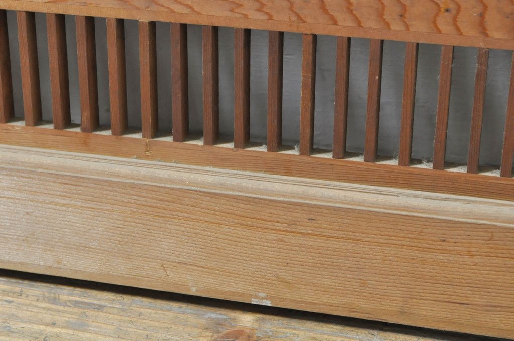 ビンテージ建具 松竹梅 和の空間を演出する彫刻入り組子欄間2枚セット(明り取り、明かり取り、彫刻欄間、ランマ、ヴィンテージ)(R-076368)