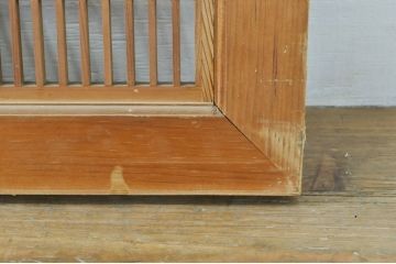 ビンテージ建具　松竹梅　和の空間を演出する彫刻入り組子欄間2枚セット(明り取り、明かり取り、彫刻欄間、ランマ、ヴィンテージ)(R-076368)