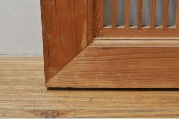 ビンテージ建具 松竹梅 和の空間を演出する彫刻入り組子欄間2枚セット(明り取り、明かり取り、彫刻欄間、ランマ、ヴィンテージ)(R-076368)