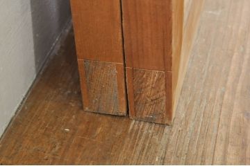 ビンテージ建具　松竹梅　和の空間を演出する彫刻入り組子欄間2枚セット(明り取り、明かり取り、彫刻欄間、ランマ、ヴィンテージ)(R-076368)