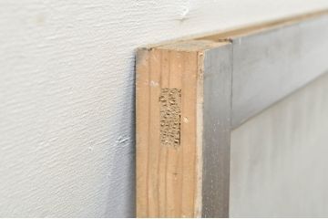 アンティーク建具　片面ガラス　和モダンな空間を演出する組子入りガラス欄間1枚(明り取り、明かり取り)(R-076369)