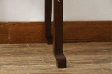 アジアンアンティーク　象嵌入り　総紫檀(シタン)材　螺鈿細工が美しい飾り棚(花台、飾り台、サイドテーブル)(R-076379)