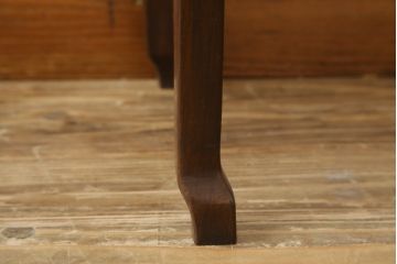 アジアンアンティーク　象嵌入り　総紫檀(シタン)材　螺鈿細工が美しい飾り棚(花台、飾り台、サイドテーブル)(R-076380)