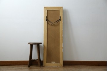 中古　イタリア高級輸入家具　上品な華やかさが魅力的! アンティーク調のウォールミラー　(R-076381)