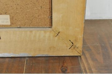 中古　イタリア高級輸入家具　上品な華やかさが魅力的! アンティーク調のウォールミラー(姿見、壁掛け鏡)(R-076381)