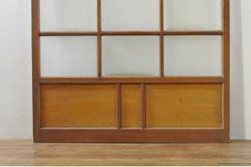 アンティーク建具　和の空間を演出する幅広ガラス戸1枚(引き戸)(R-076382)