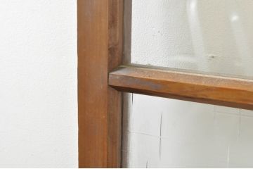 アンティーク建具　和の空間を演出する幅広ガラス戸1枚(引き戸)(R-076382)