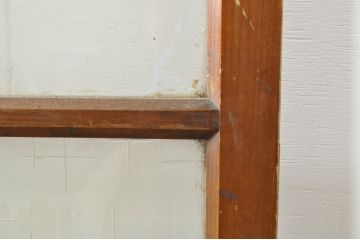 アンティーク建具　和の空間を演出する幅広ガラス戸1枚(引き戸)(R-076382)