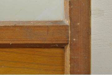 アンティーク建具　和の空間を演出する幅広ガラス戸1枚(引き戸)(R-076382)