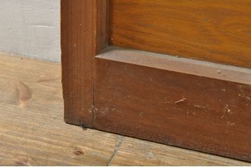 アンティーク建具　和の空間を演出する幅広ガラス戸1枚(引き戸)(R-076382)