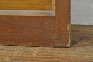アンティーク建具　和の空間を演出する幅広ガラス戸1枚(引き戸)(R-076382)