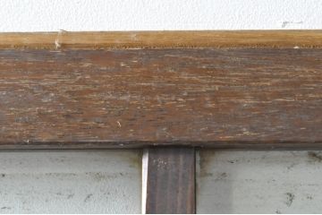 アンティーク建具　和の空間を演出する幅広ガラス戸1枚(引き戸)(R-076382)