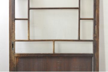アンティーク建具　特大　大正ロマンな雰囲気を盛り上げる古い商店のガラス戸1枚(引き戸)(R-076383)