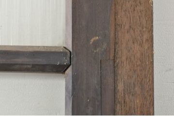 アンティーク建具　特大　大正ロマンな雰囲気を盛り上げる古い商店のガラス戸1枚(引き戸)(R-076383)