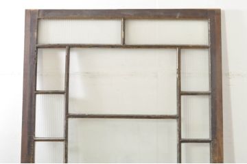アンティーク建具　特大　大正ロマンな雰囲気を盛り上げる古い商店のガラス戸1枚(引き戸)(R-076383)