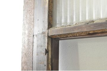 アンティーク建具　特大　大正ロマンな雰囲気を盛り上げる古い商店のガラス戸1枚(引き戸)(R-076383)