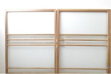 アンティーク建具　レトロな空間を演出するガラス戸4枚セット(引き戸)(R-076384)